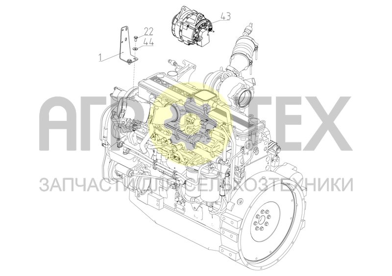 Чертеж Оборудование навесное (T500.05.09.000Ф)